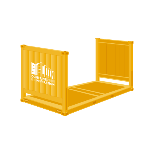 20-Fuß-Flat-Rack-Container für den Transport großer Güter