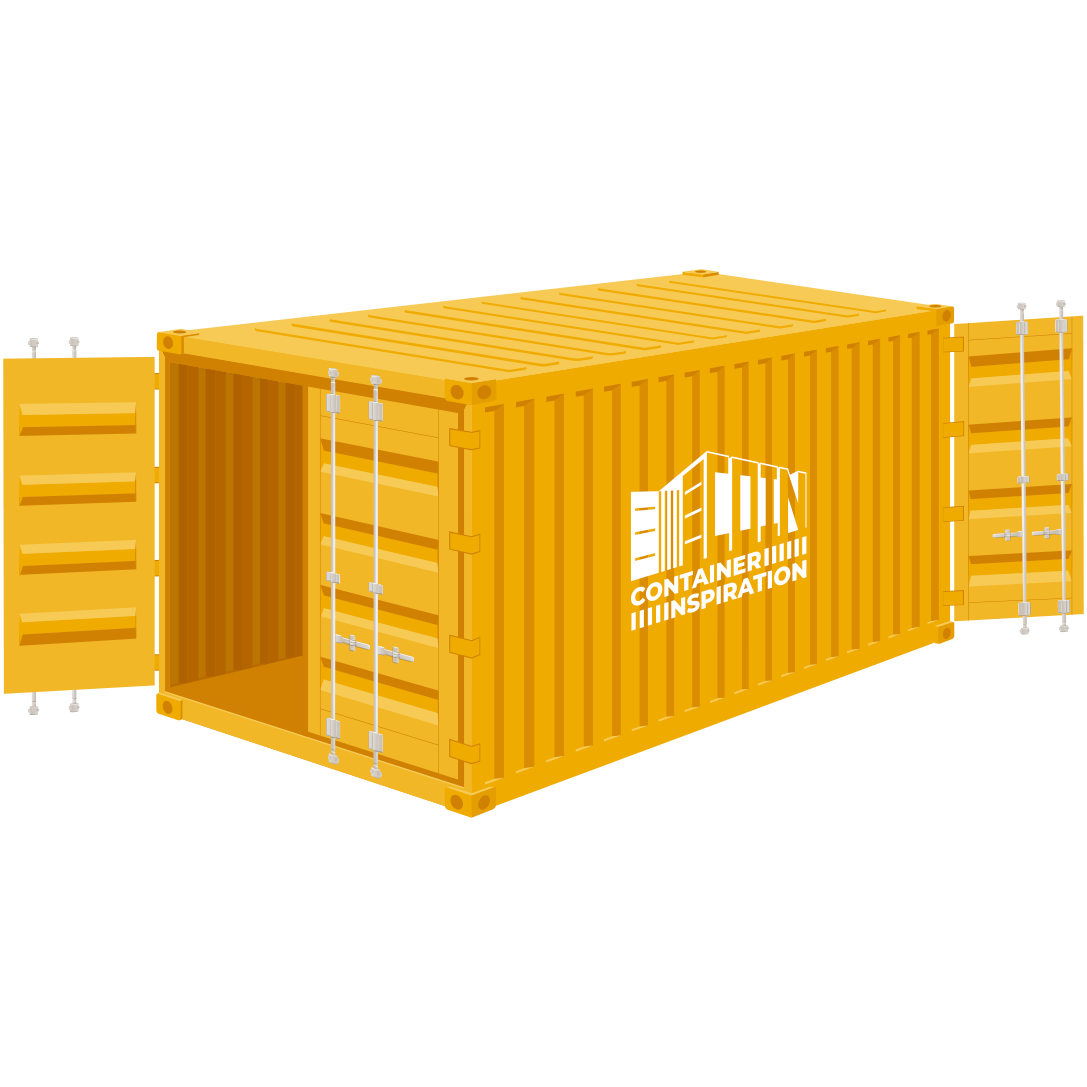 40-Fuß-Double-Door-Container aus robustem Cortenstahl